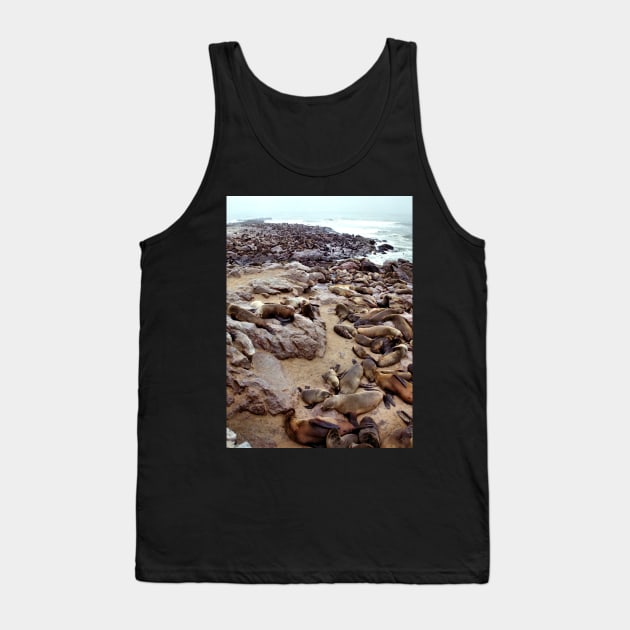 South African Fur Seal Colony Tank Top by Carole-Anne